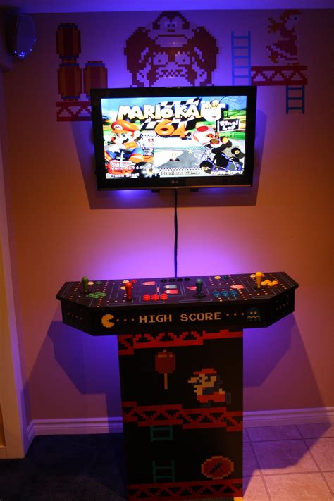 custom mame arcade running hyperspin emulator arcade games arcade game room diy deco rangement