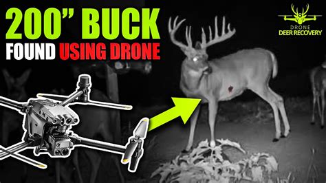 wounded buck located  drone deer recovery youtube