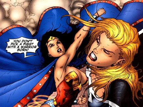 Wonder Woman Punches Blonde Bitch Superhero Catfights Female