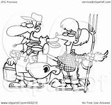 Farmer Cow Couple Cartoon Toonaday Royalty Outline Illustration Rf Clip Ron Leishman 2021 sketch template
