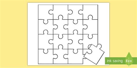 create   blank puzzle template art craft activity