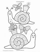 Snail Snails sketch template