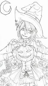 Halloween Coloring Pages Lineart Deviantart Happy Rein Yagami Anime Witch Book Printable Adult Drawings Colouring Rajzok Character Getdrawings Chibi Visit sketch template