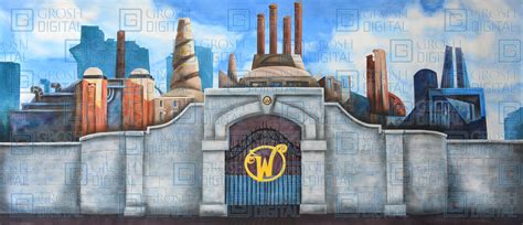willy wonka chocolate factory projected backdrops grosh digital