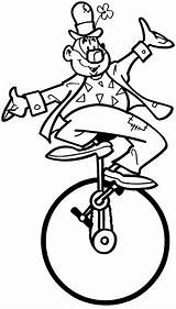 Unicycle Circus Clown Line Entertainment Drawing Coloring Vinyl Decals Pages Customize Sticker Beevault Signspecialist Template Getdrawings sketch template