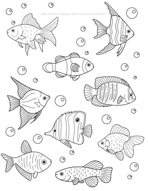 school  salt water fish coloring sheet animal coloring pages