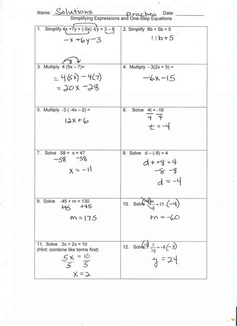systems  linear equations worksheet algebra    sheet