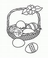 Coloring Pages Easter Kids Eggs Holidays Basket Wuppsy Printables sketch template
