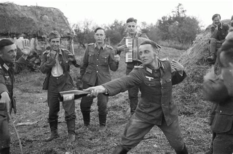 german soldiers partying   eastern front  roldschoolcool