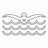 Swimmer sketch template