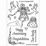 Anniversary Coloring Wedding Birds Clear sketch template