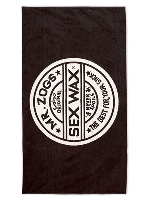 sex wax beach towel black