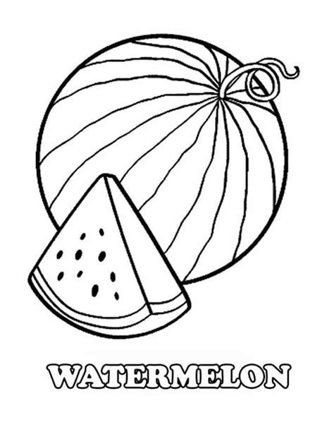 coloring page   watermelon cartoon carrot coloring page