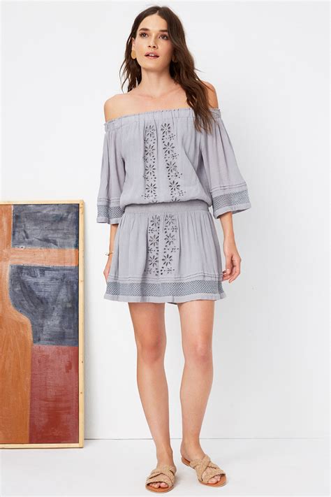 fiona dress in medium grey tularosa