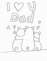 Bear Coloring Fathers Printable Family Father sketch template