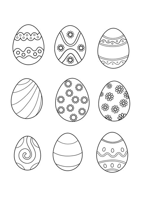 printable blank easter egg templates  activity