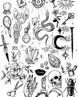 Witchy Vorlagen Brujas Pequeños Tatuaggi Tahmino Kritzelei Minimalista Tattoodrawing Ava Roxandy Discover Blackwork sketch template