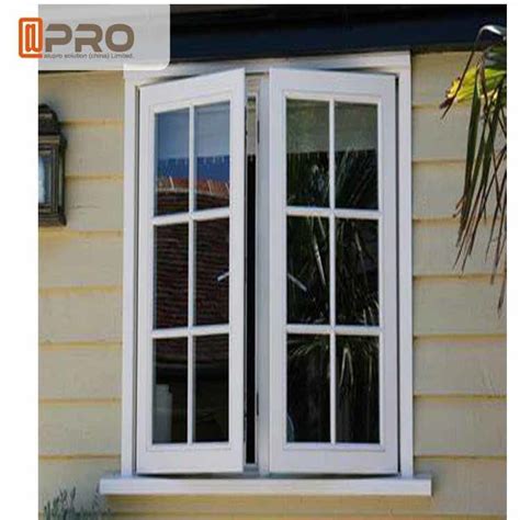 residential push  casement windows aluminium pivoting window  grid design white