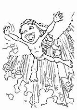 Coloring Tarzan Cliff Jump Disney Button Through Print Grab Feel Well Right sketch template