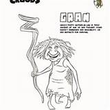 Croods Coloring Pages Gran Belt sketch template
