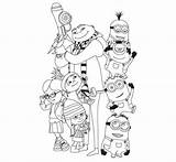 Coloring Pages Despicable Minions Kids Book Colouring Printable Choose Board Agnes sketch template