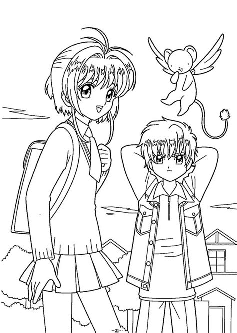 anime coloring pages  girl skr