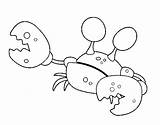 Crab Angry Coloring Coloringcrew sketch template