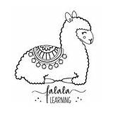 Llama Prob Coloring Printable Followers sketch template