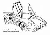Coloring Cars Pages Sports Car Racing Lamborghini sketch template