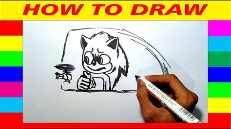 draw sonic  hedgehog   drone youtube