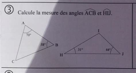Calcule La Mesure Des Angles Acb Et Hij Nosdevoirs Fr