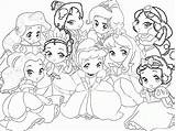 Coloring Pages Disney Ba Princess Printable sketch template