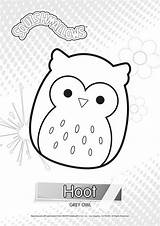 Squishmallows Pages Hoot Squishmallow Xcolorings Sheets Fox sketch template