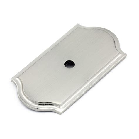 richelieu transitional metal backplate  knob brushed nickel tremblant collection  home