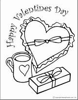 Coloring Valentines Valentine Pages Printable Kids Happy Sheets Print Color Colouring Disney Children Coffee Window Open Click Freekidscrafts Adult sketch template