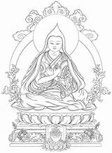 Buddhist Coloring Pages Tibet Painting Thangka Large Milarepa Ltt Books Adult Green Asian Se Sacred sketch template