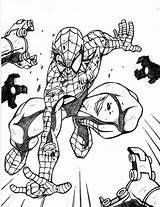 Spiderman Coloring Pages Kids Colouring Spider Man Printable Fighting Drawing Cartoon Online Color Sheets Books Template Print Getdrawings Templates Superheroes sketch template