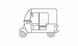 Rickshaw Bajaj sketch template
