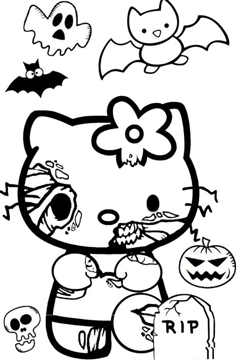 coloring spooky halloween sketch coloring page