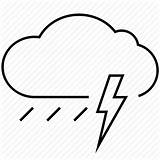 Thunderbolt Icon Storm Drawing Rainy Cloudy Clouds Rain Weather Cloud Getdrawings sketch template