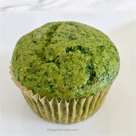 sweet green spinach muffins dairy  allergic princess