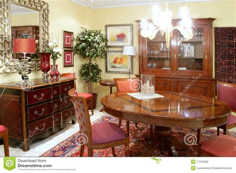classic living room table warm wood furniture stock image