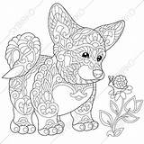 Corgi Coloring Pages Welsh Color Pembroke Colouring Getcolorings Animal Adult Adults Dog Book Puppies Choose Board sketch template