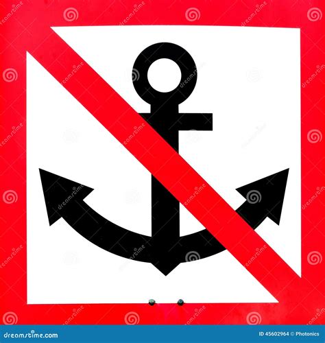 anchor sign stock photo image  danger sign sailing