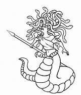 Creatures Medusa Gorgon sketch template