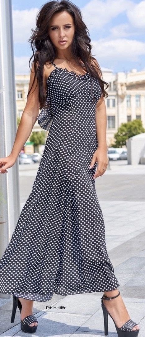 Top Photo High Low Dress Polka Dots Classy Maxi Dress Instagram