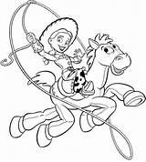 Toy Story Coloring Pages Jessie Printable Print Size Cowgirl sketch template