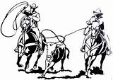 Roping Roper Rodeo Cowboys Decale Decals Clipartmag sketch template