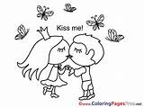 Kissing sketch template