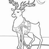 Reindeers Adorned Dasher Comet Sleigh sketch template
